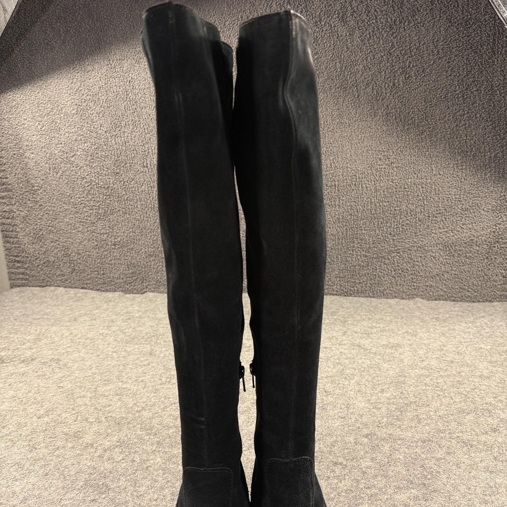 Born Boots Womens Size 8.5 Black Suede Over The Knee Riding Side Zip Boots - Picture 7 of 15